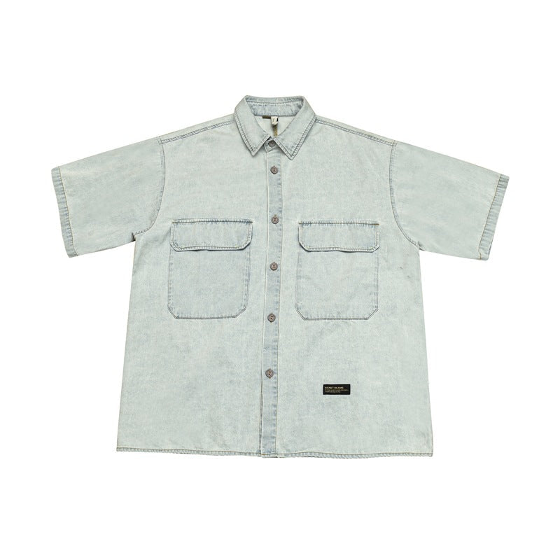Unisex Shirt Vintage Baggy Coat