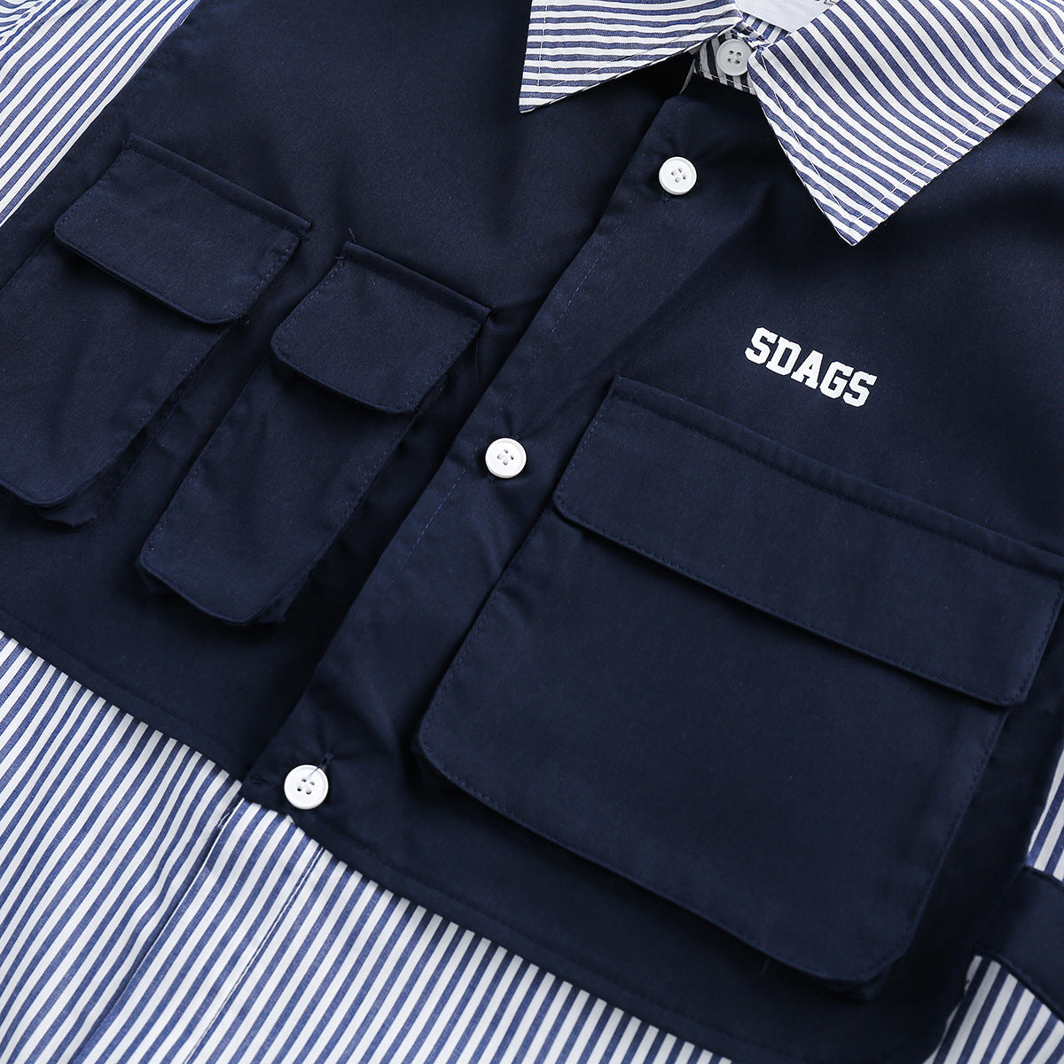 Unisex Shirt Striped Shirt Loose