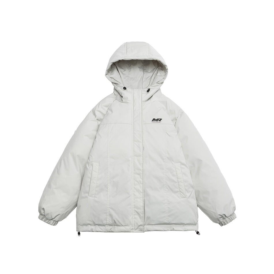 Unisex Coat Rose Red Loose Winter Thick Cotton-Padded Coat