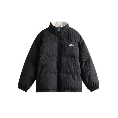 Unisex Coat Loose Thick Stand-up Collar Cotton-Padded Coat Winter