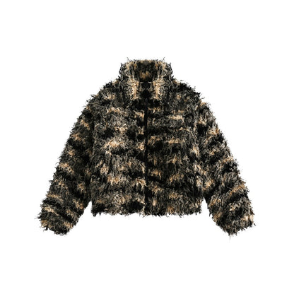 Unisex Coat Socialite Style Plush Coat