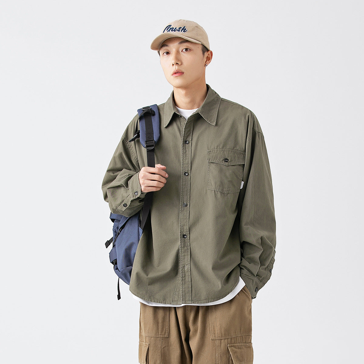 Unisex Shirt Retro Baggy Coat Casual