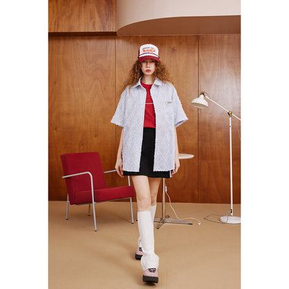 Unisex Shirt Striped Loose