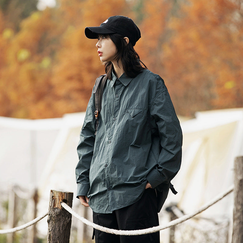 Unisex Shirt Retro Loose Outdoor