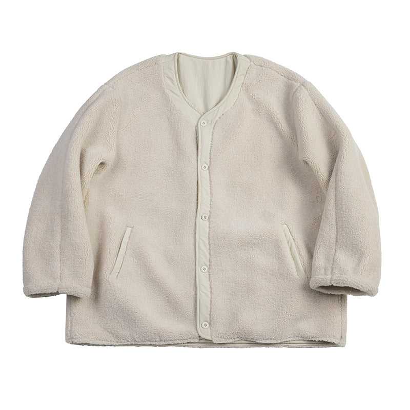 Unisex Coat Double-Sided Cotton-Padded Coat Winter Lamb Wool