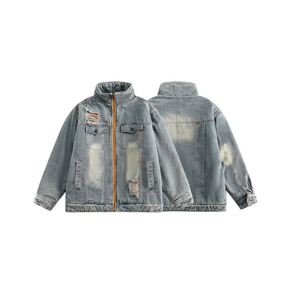Unisex Coat Loose Winter Couple Winter Denim Jacket