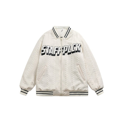 Unisex Coat Couple Baseball Uniform Coat Warm-Keeping Cotton Clothing
