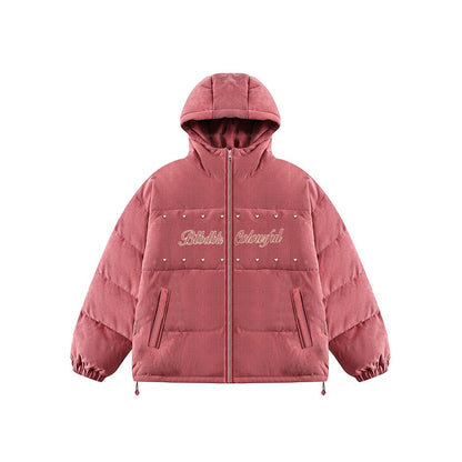 Unisex Coat Winter Thick Corduroy Style Hooded Jacket