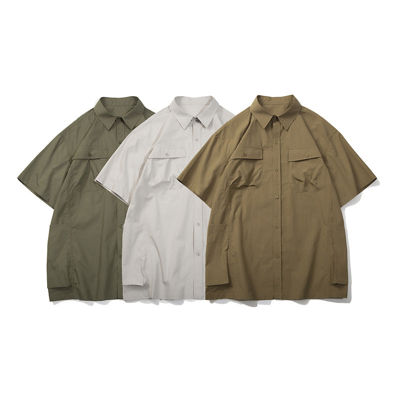 Unisex Shirt Vintage Cotton Loose Casual
