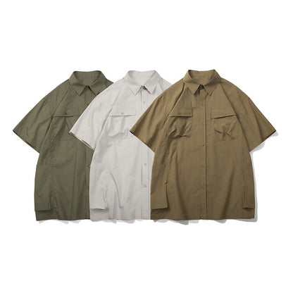 Unisex Shirt Vintage Cotton Loose Casual