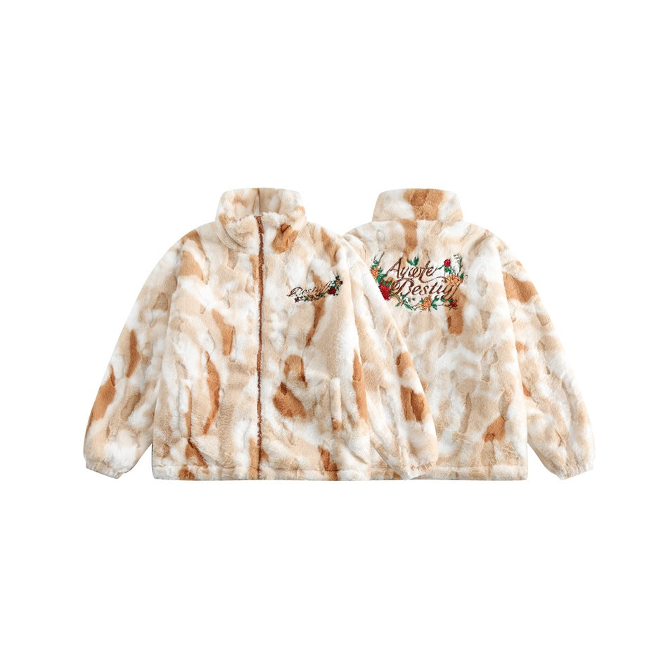Unisex Coat Lamb Wool Coat Plush Thickened