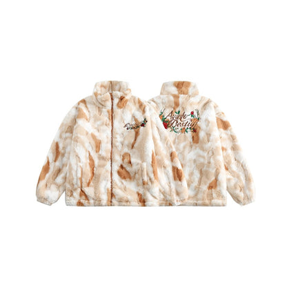 Unisex Coat Lamb Wool Coat Plush Thickened