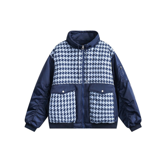 Unisex Coat Stitching Winter Cotton Dress Coat