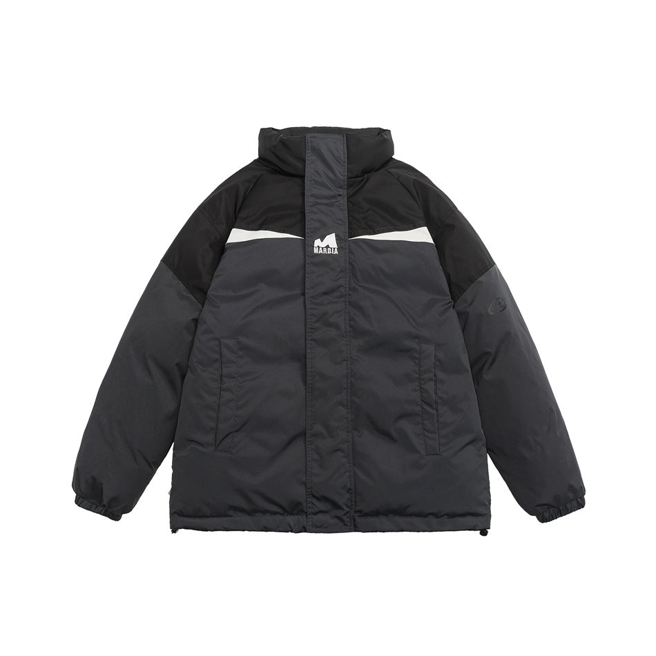 Unisex Coat Loose Thick Stand-up Collar Cotton-Padded Coat Coat