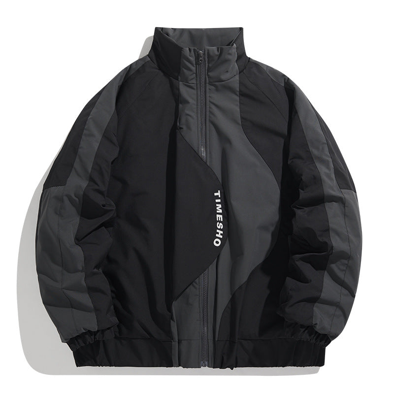 Unisex Coat Loose Lapel Winter Warm-Keeping Cotton Clothing