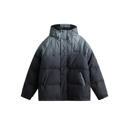 Unisex Coat University Style Gradient Color Cotton
