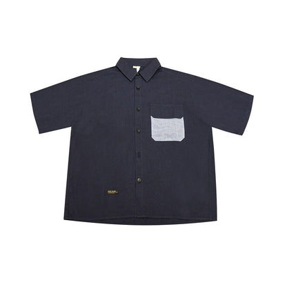 Unisex Shirt Loose Summer Splicing Coat