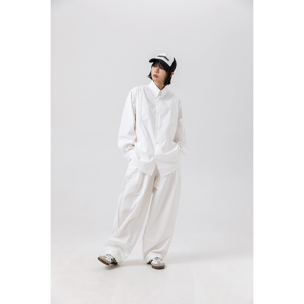 Unisex Shirt Loose Long Sleeve Shirt