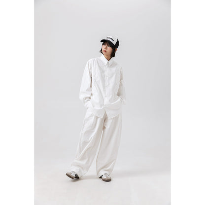 Unisex Shirt Loose Long Sleeve Shirt
