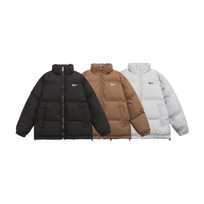 Unisex Coat Vintage Stand Collar Winter Loose Thick