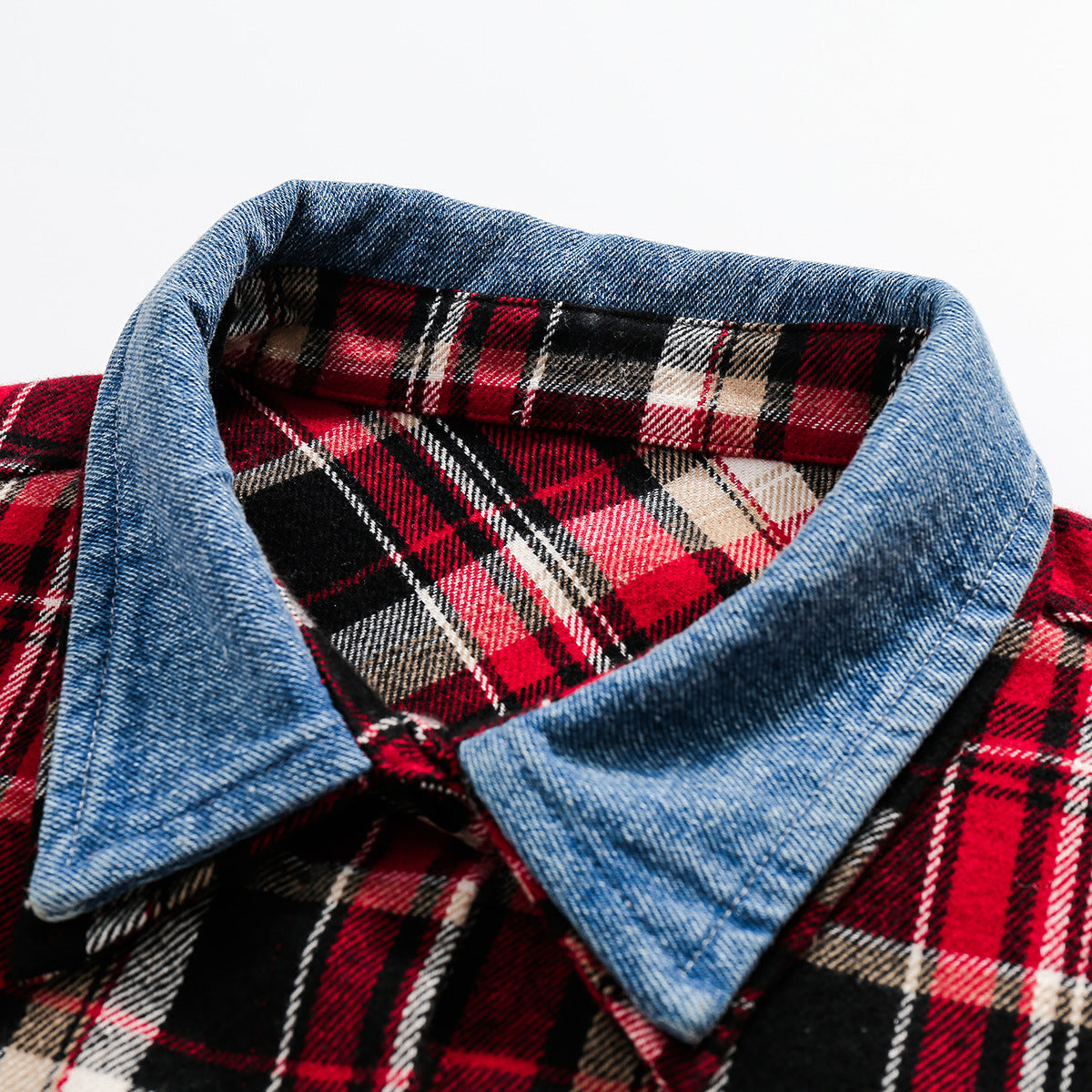 Unisex Shirt Casual Versatile Lattice