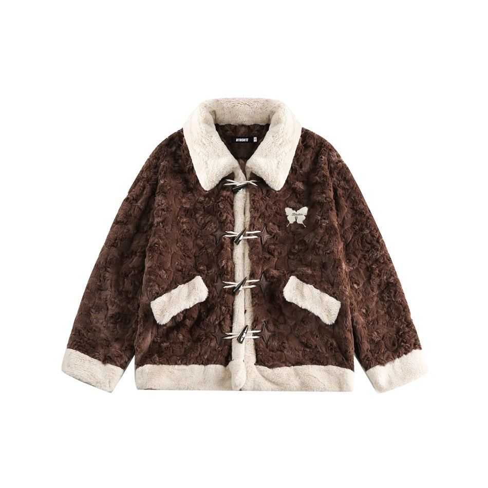 Unisex Coat Plush Coat Winter Cotton Dress
