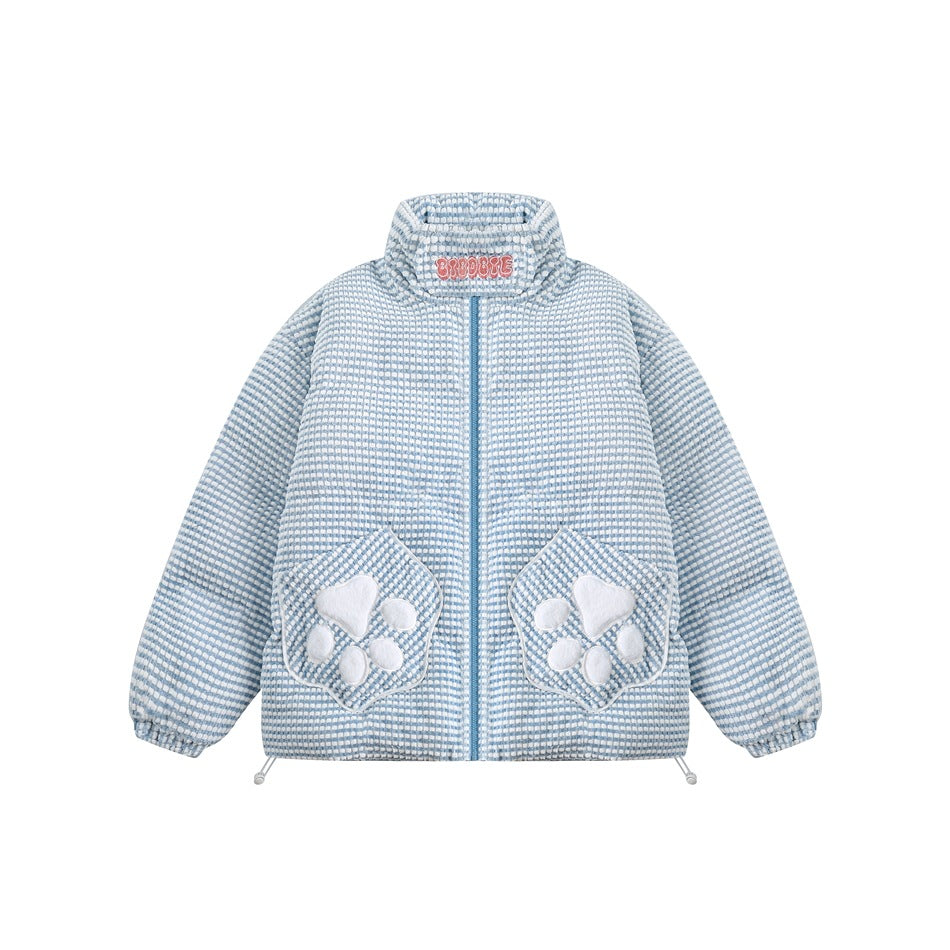 Unisex Coat Cute Hand-Shaped Brush Pocket Cotton Padded Jacket Thickened