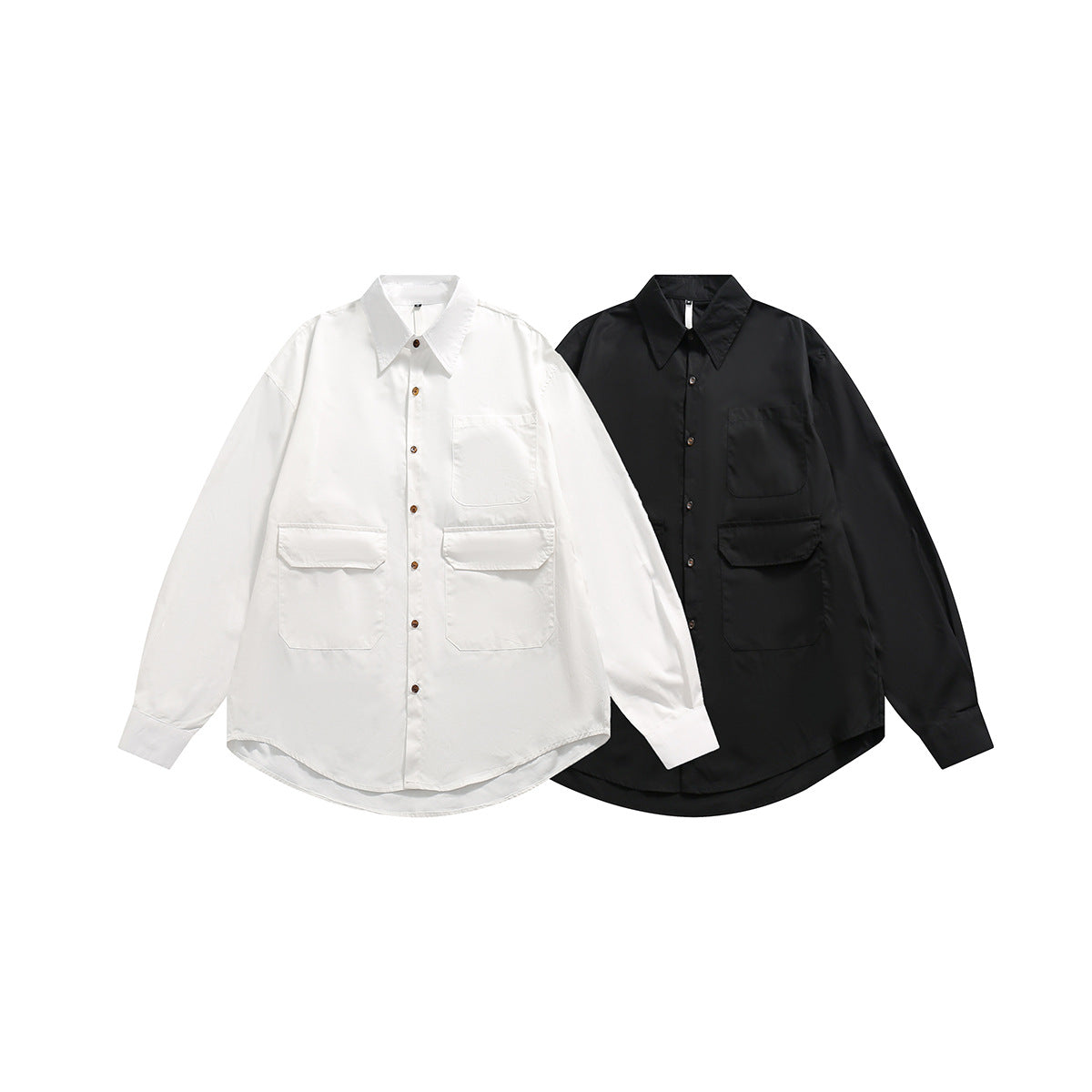 Unisex Shirt Multi-Pocket Loose Cotton Handsome