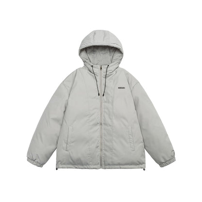 Unisex Coat Loose Hooded Winter Thick Cotton Clothing