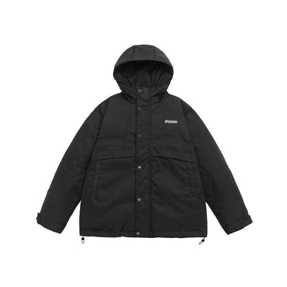 Unisex Coat Loose Thick Hooded Cotton Jacket Couple