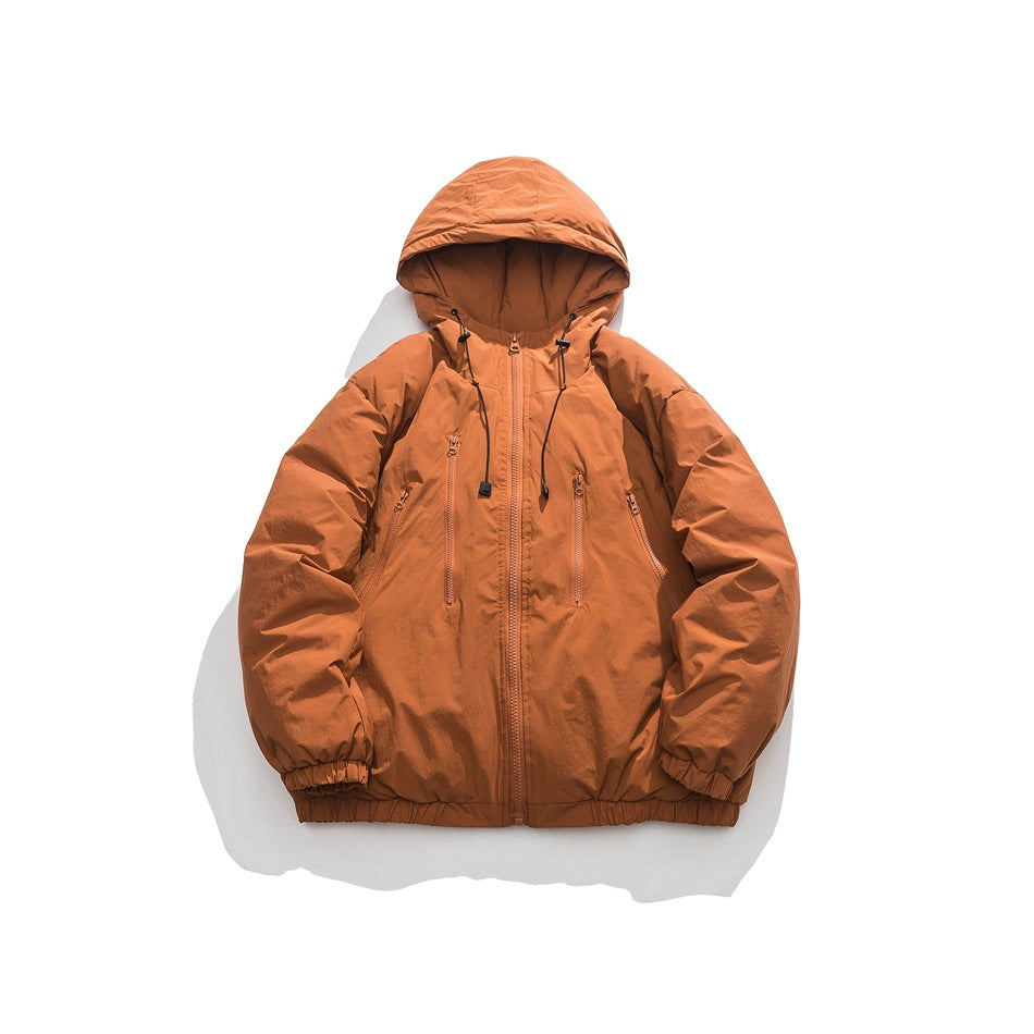 Unisex Coat Outdoor Hooded Padded Cotton Coat