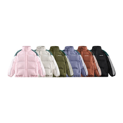 Unisex Coat Cotton Coat Winter Coat Couple Stand Collar