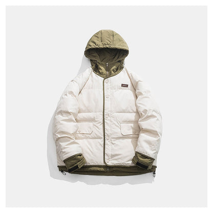 Unisex Coat Fake Two-Piece Winter Splicing Coat