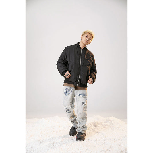Unisex Coat Baseball Uniform Men's and Women's Cotton-Padded Jacket