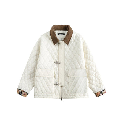 Unisex Coat Diamond Lattice Coat