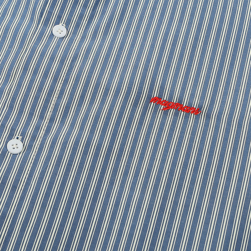 Unisex Shirt Cityboy Long Sleeve Casual All-Match Loose Striped