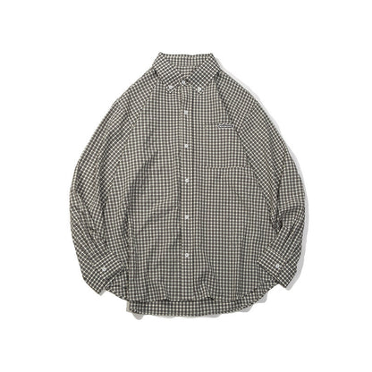 Unisex Shirt Cityboy Small Plaid Loose Leisure