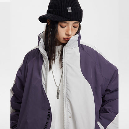 Unisex Coat Loose Lapel Winter Warm-Keeping Cotton Clothing