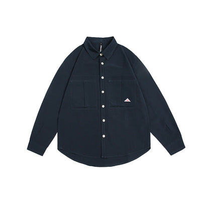 Unisex Shirt Vintage Men's Large Loose Pockets Coat