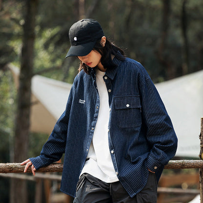 Unisex Shirt Vintage Loose Denim Jacket