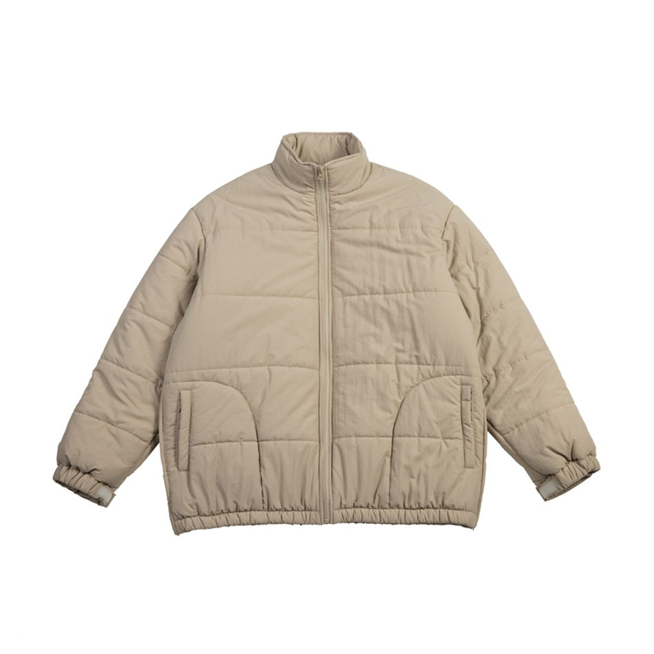 Unisex Coat Vintage Stand Collar Coat Cotton-Padded Jacket Versatile Winter