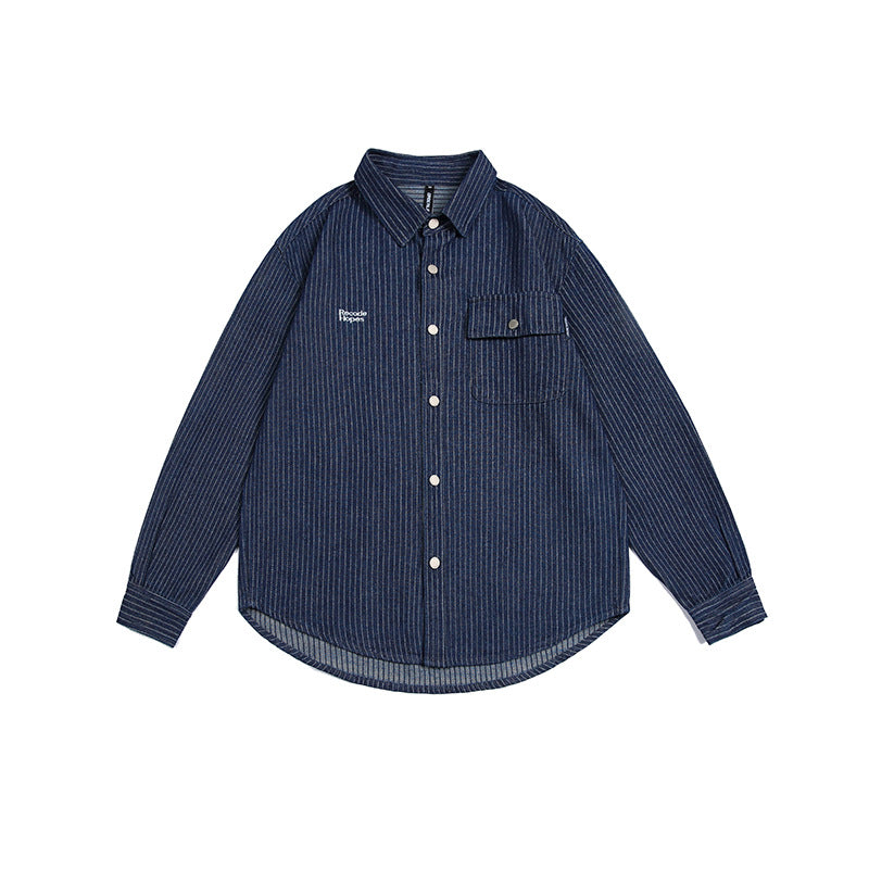 Unisex Shirt Vintage Loose Denim Jacket