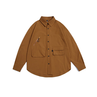 Unisex Shirt Vintage Baggy Coat
