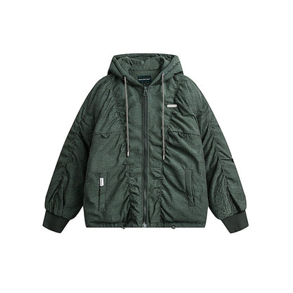 Unisex Coat Hooded Jacket Loose Winter Warm Couple