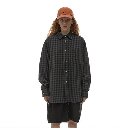 Unisex Shirt Cityboy Plaid Shirt Loose Casual