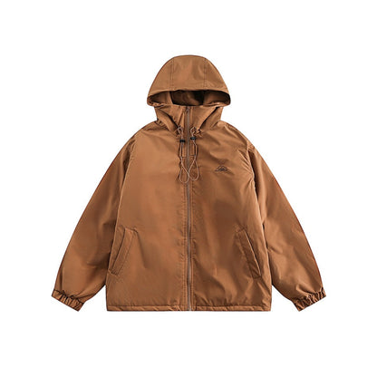 Unisex Coat Loose Winter Shell Jacket Hooded