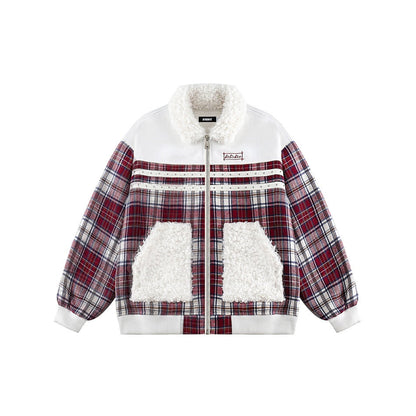 Unisex Coat Youth University Style Winter Cotton Dress Lamb Wool