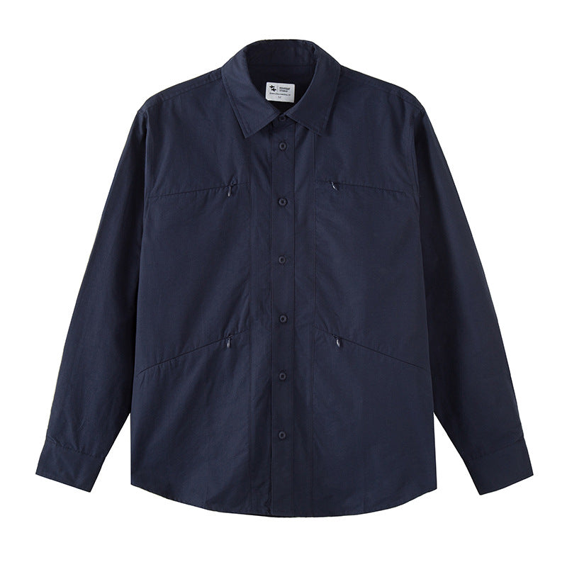 Unisex Shirt Retro Solid Color Simple