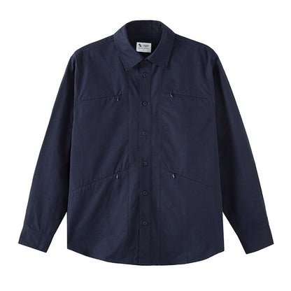 Unisex Shirt Retro Solid Color Simple