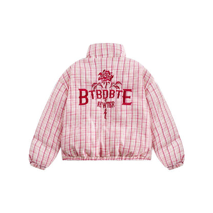 Unisex Coat Winter Plaid Cotton